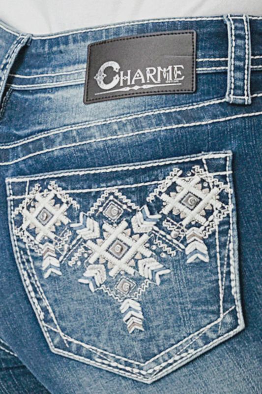 CHARME Jeans - Aztec Mid Rise Bootcut
