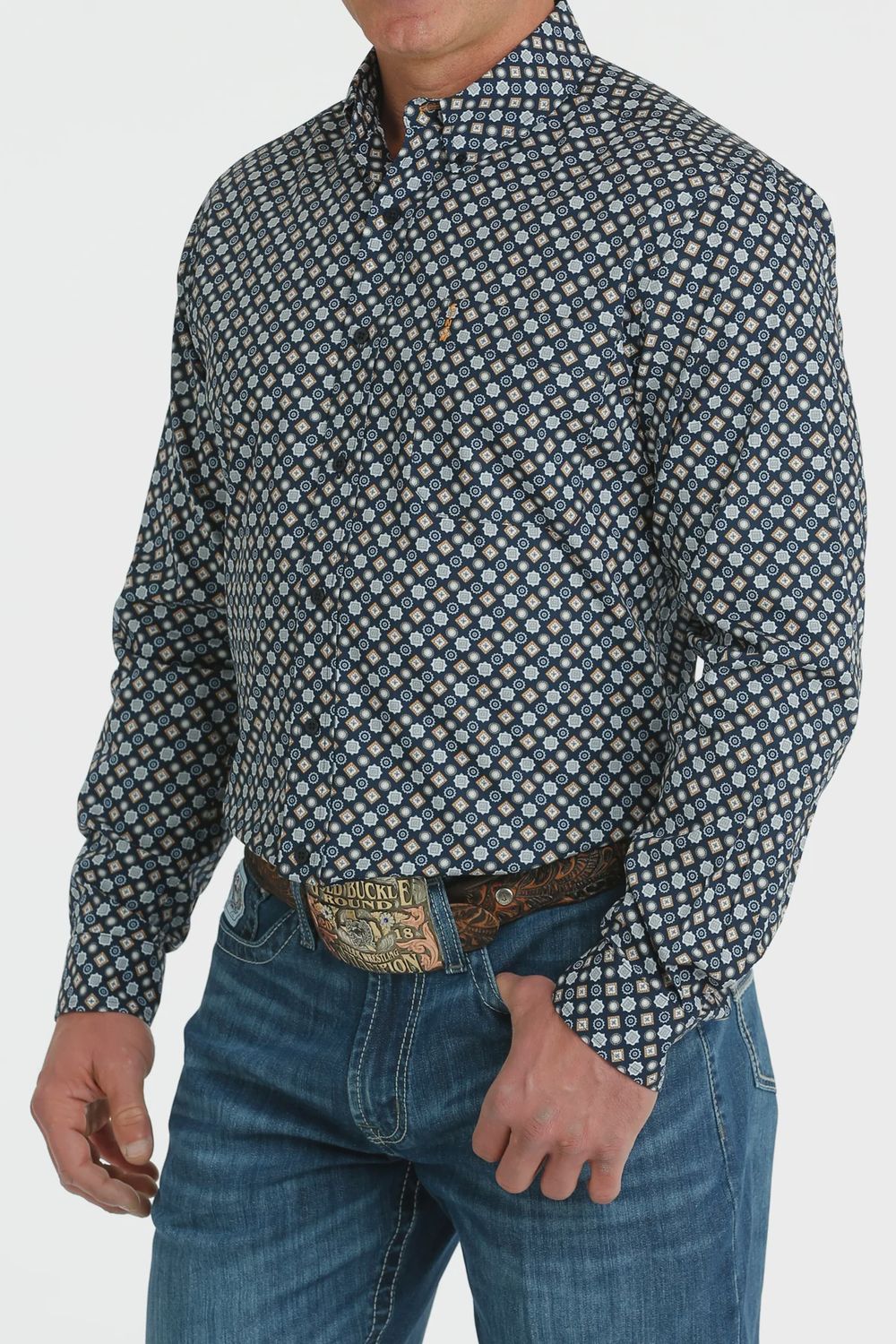 CINCH Men&#39;s Shirt - Navy print