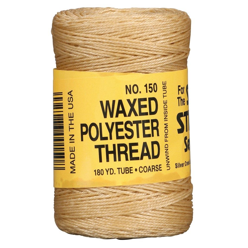 Waxed polyester thread