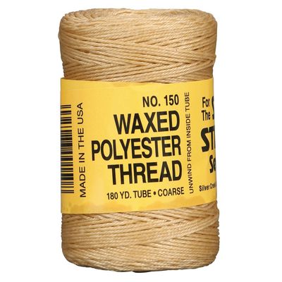 Waxed polyester thread