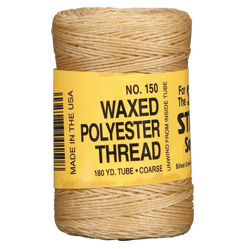 Waxed polyester thread