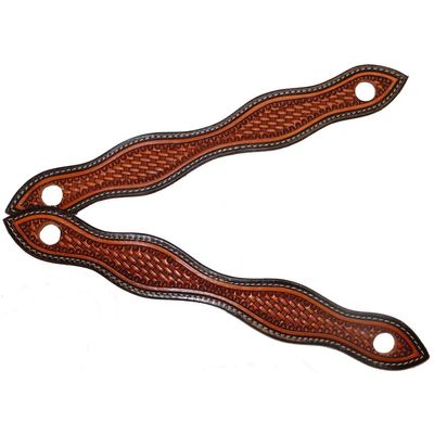 Fort Worth basket tooled slobber straps