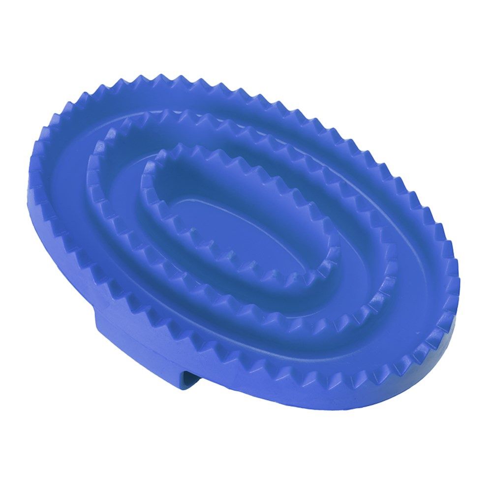 Rubber Curry Comb, Colour: Blue