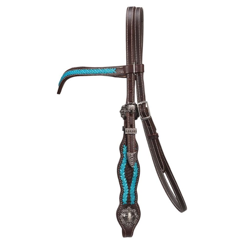 Fort Worth V Brow Headstall Turquoise