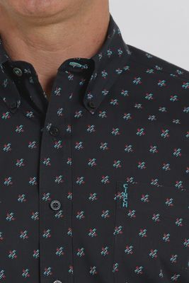 CINCH Men's shirt - Navy with red and blue print