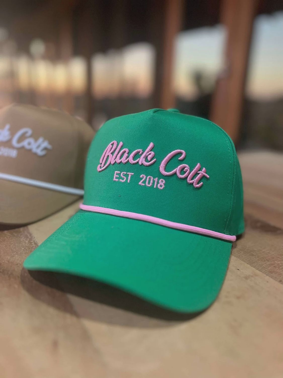 Black Colt Green Trucker Cap