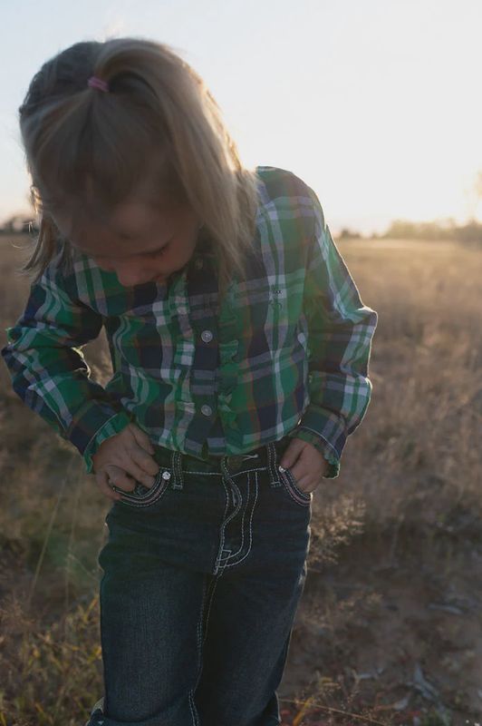 Black Colt - Girls Kirby Shirt in Green, Blue &amp; Orange Plaid