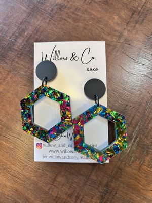 Willow and Co hexagon Dangle