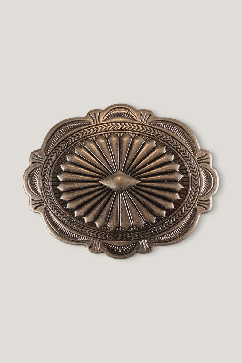 August Belt Buckle - antique silver