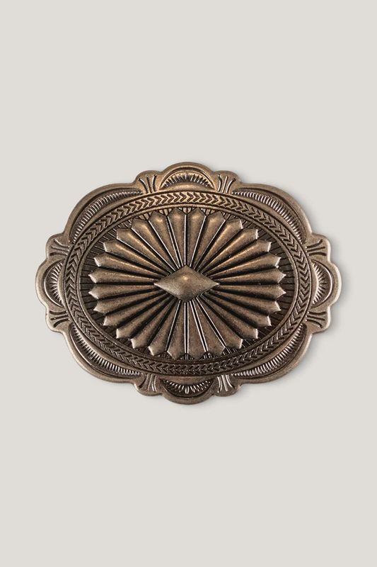 August Belt Buckle - antique silver