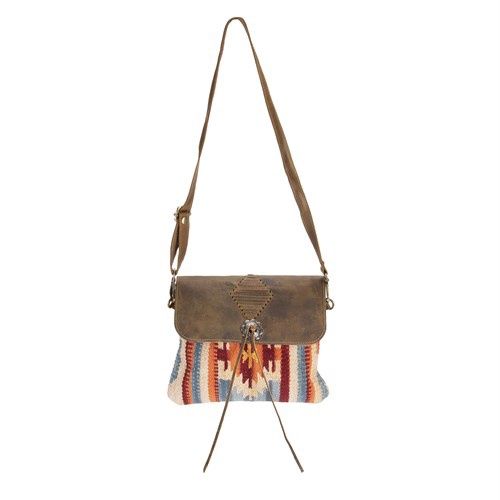 Navajo ladies handbag - orange &amp; blue