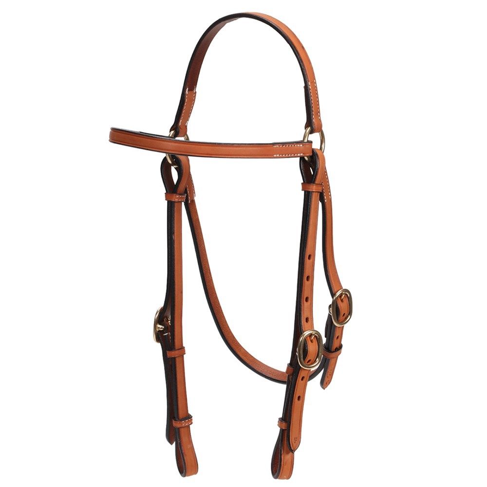 Fort Worth Barcoo Bridle 5/8&quot; Chestnut Cob