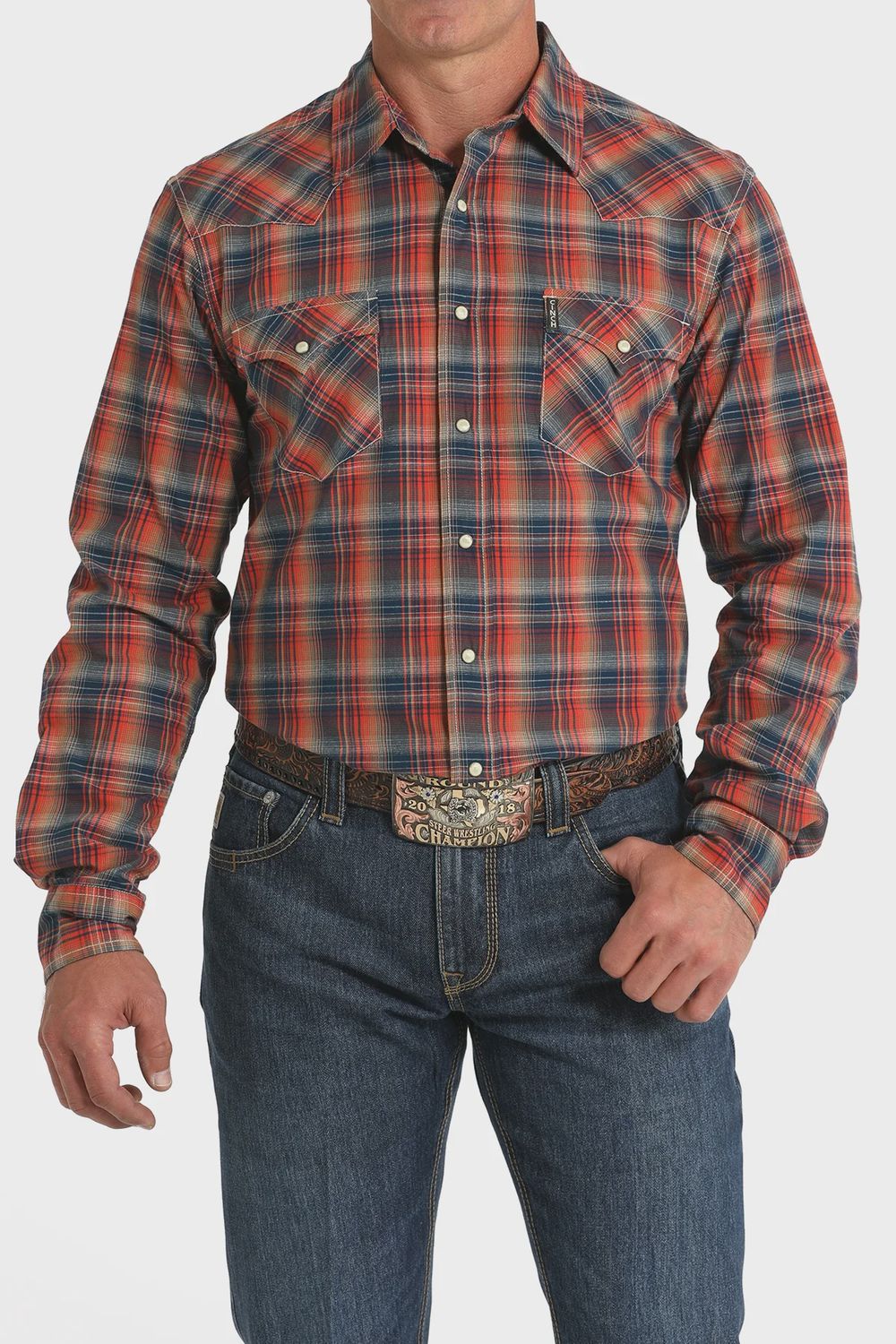 CINCH Plaid Western Snap front shirt