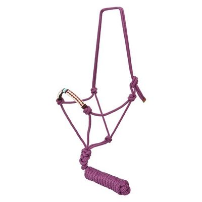 Fort Worth Rope Halter Beaded Nose  - available in three colours