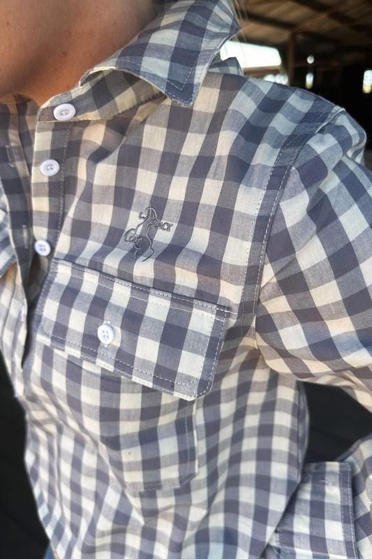 Black Colt - Work shirt in Grey Gingham