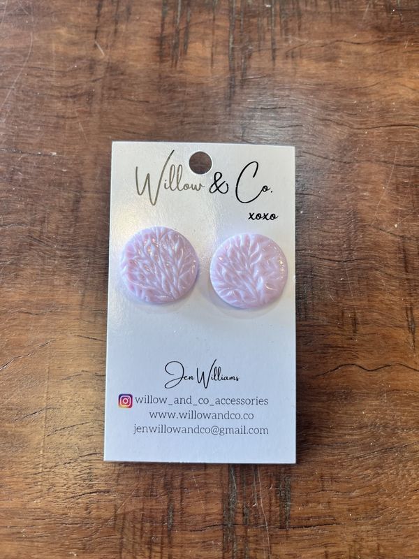 Willow &amp; Co 2cm Lavender Grove Studs