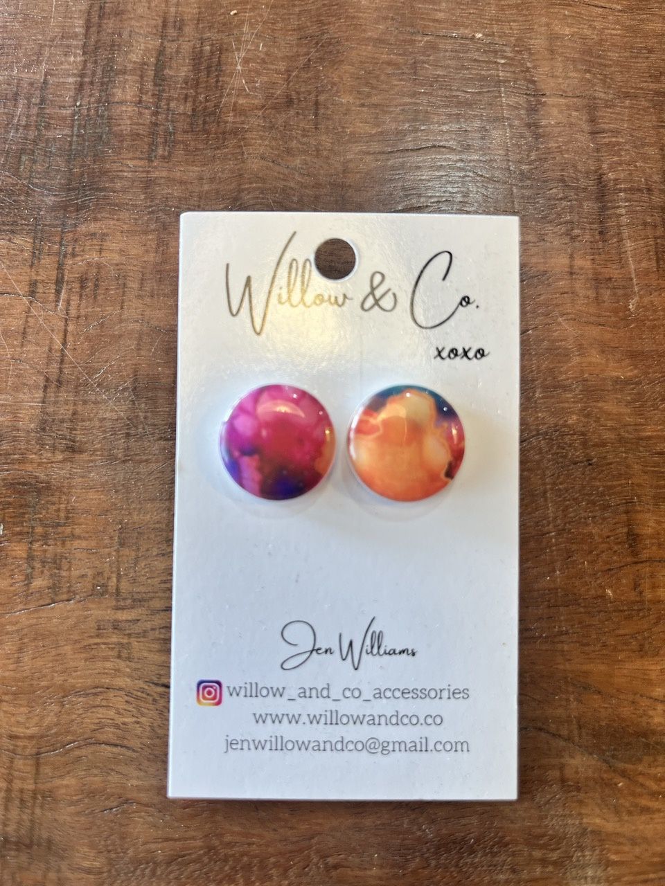 Willow &amp; Co Midi Stud Ink Bloom