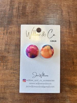 Willow &amp; Co Midi Stud Ink Bloom