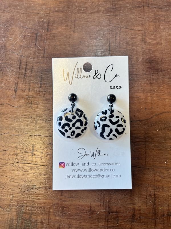 Willow &amp; Co Graphite Spots Mini Dangles