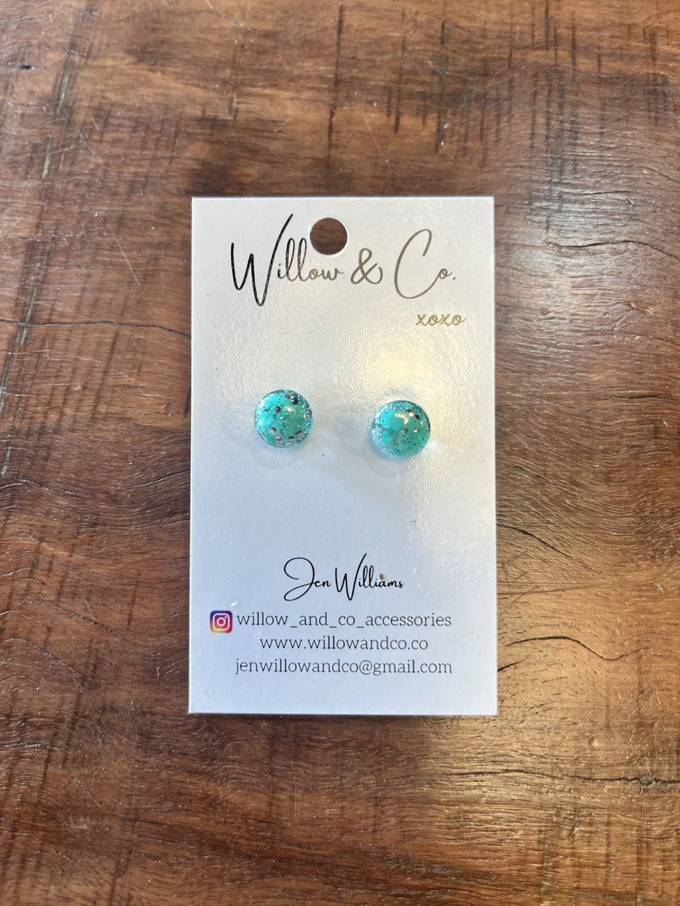 Willow &amp; Co Mini Studs - Misty Mint
