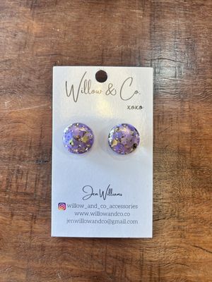 Willow &amp; Co 1.5cm Studs - Twilight Lotus
