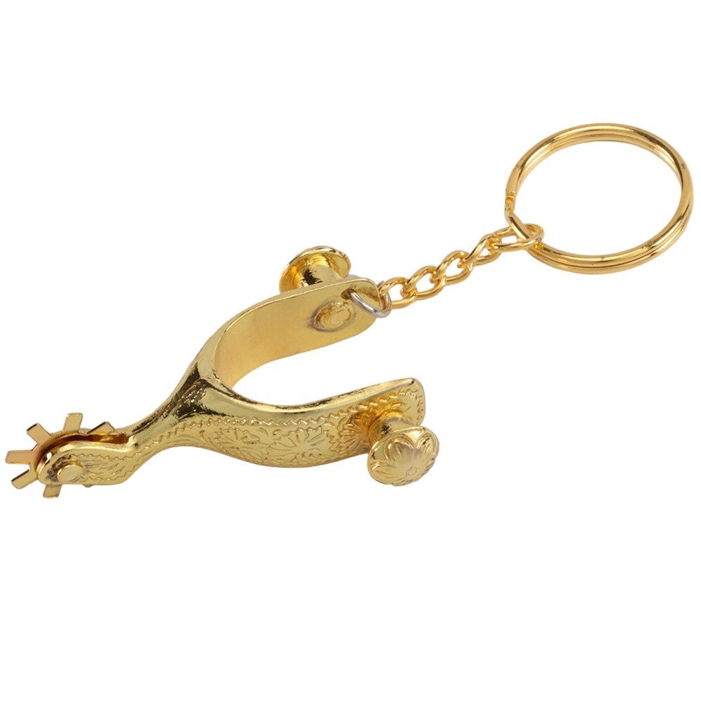 Spur key ring - available in black and gold, Colour: Gold