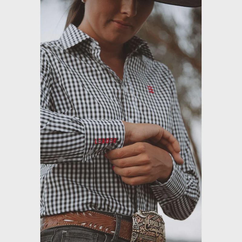 Leader Denim Co. Custom Fit Shirt - Navy Gingham