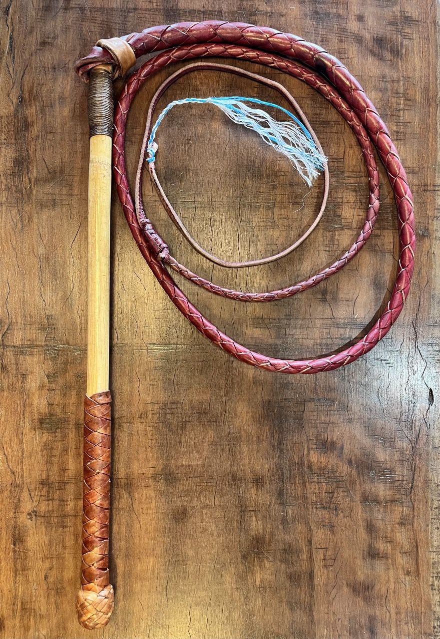 Redhide 4 Plait Stockwhips – 4&#39;7 &amp; 6&#39;5, Size: 4&#39;7&quot;