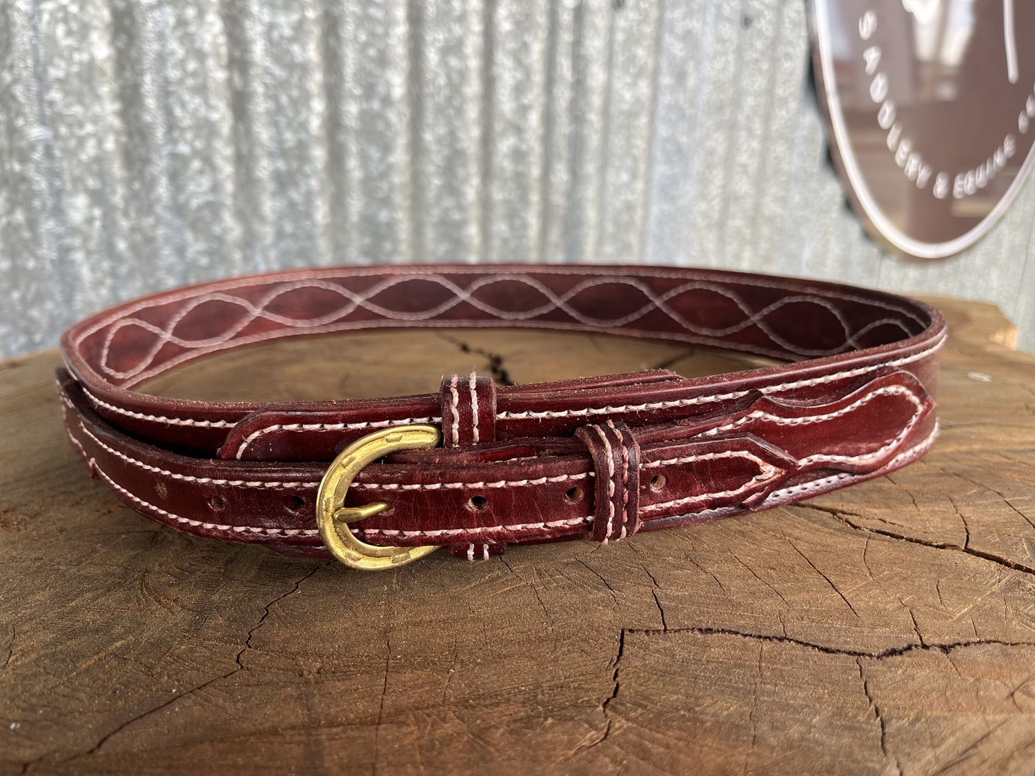 Ladies leather dress belts