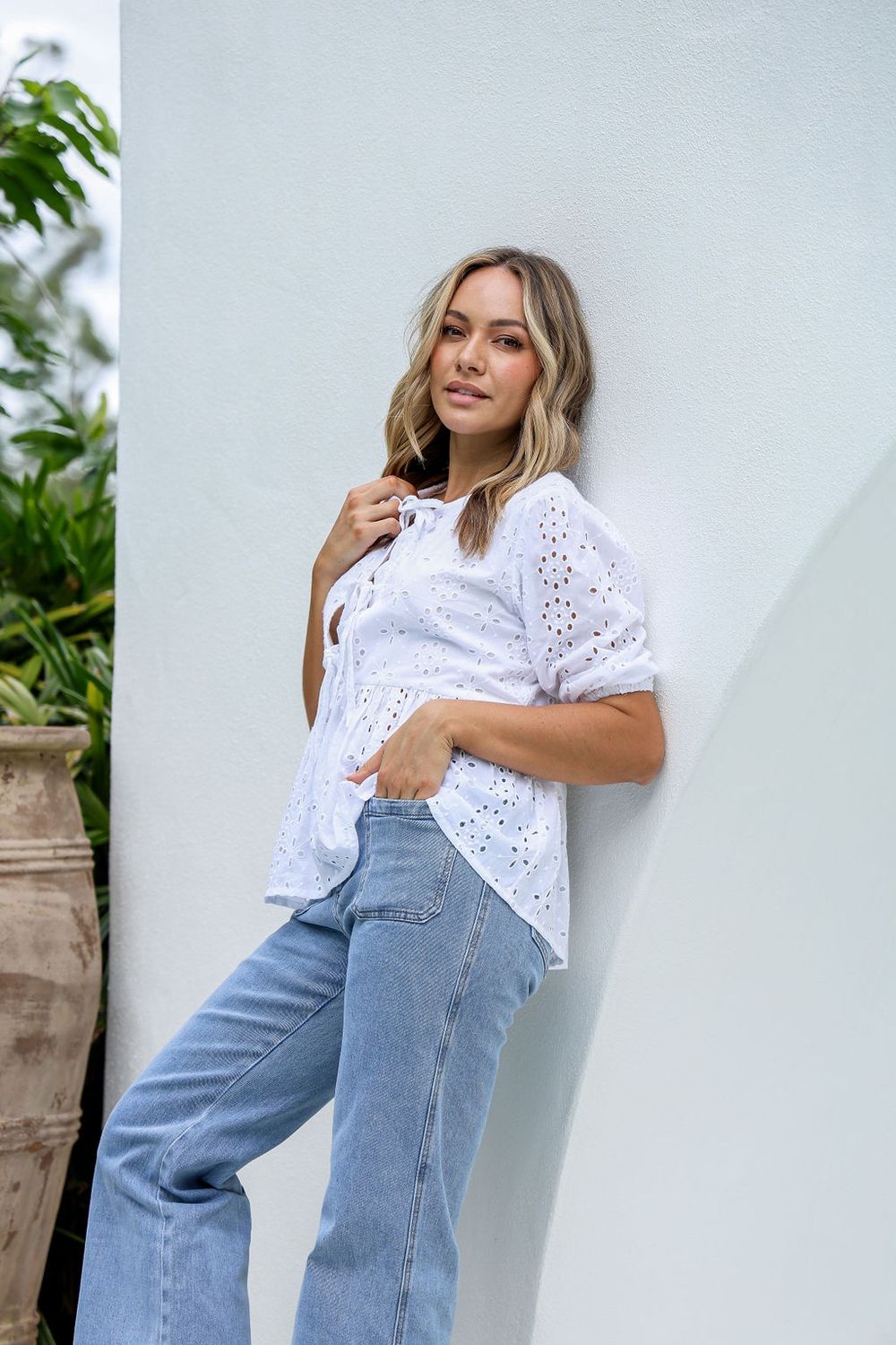 Joop &amp; Gypsy - Schiffli broderie anglaise top