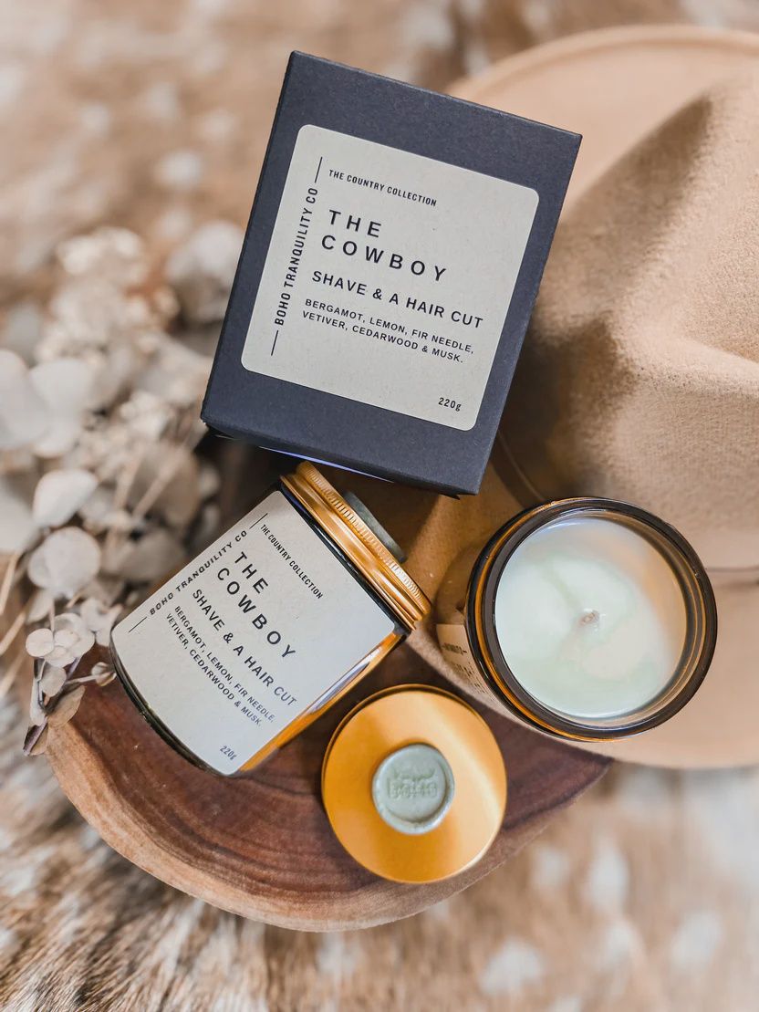 The Cowboy Medium Glass Candle