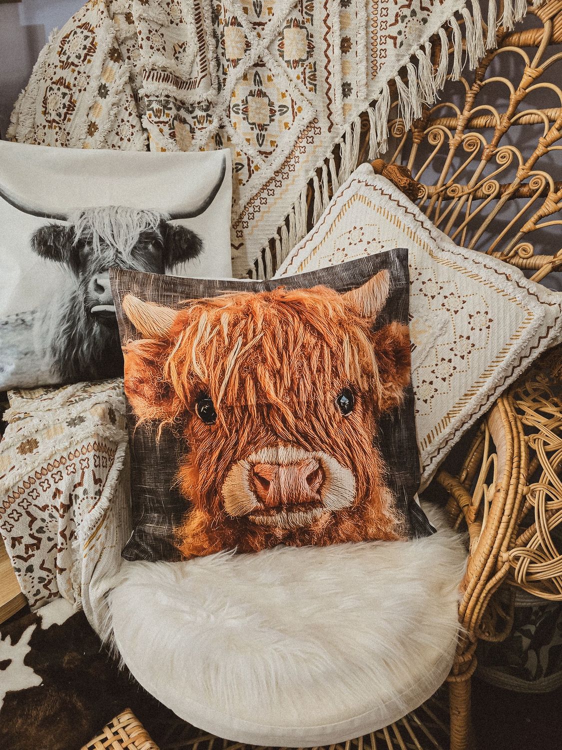 Milo - Highland Cow Cushion Cover