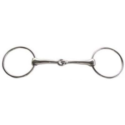 Top Hand Snaffle Bit 75mm rings