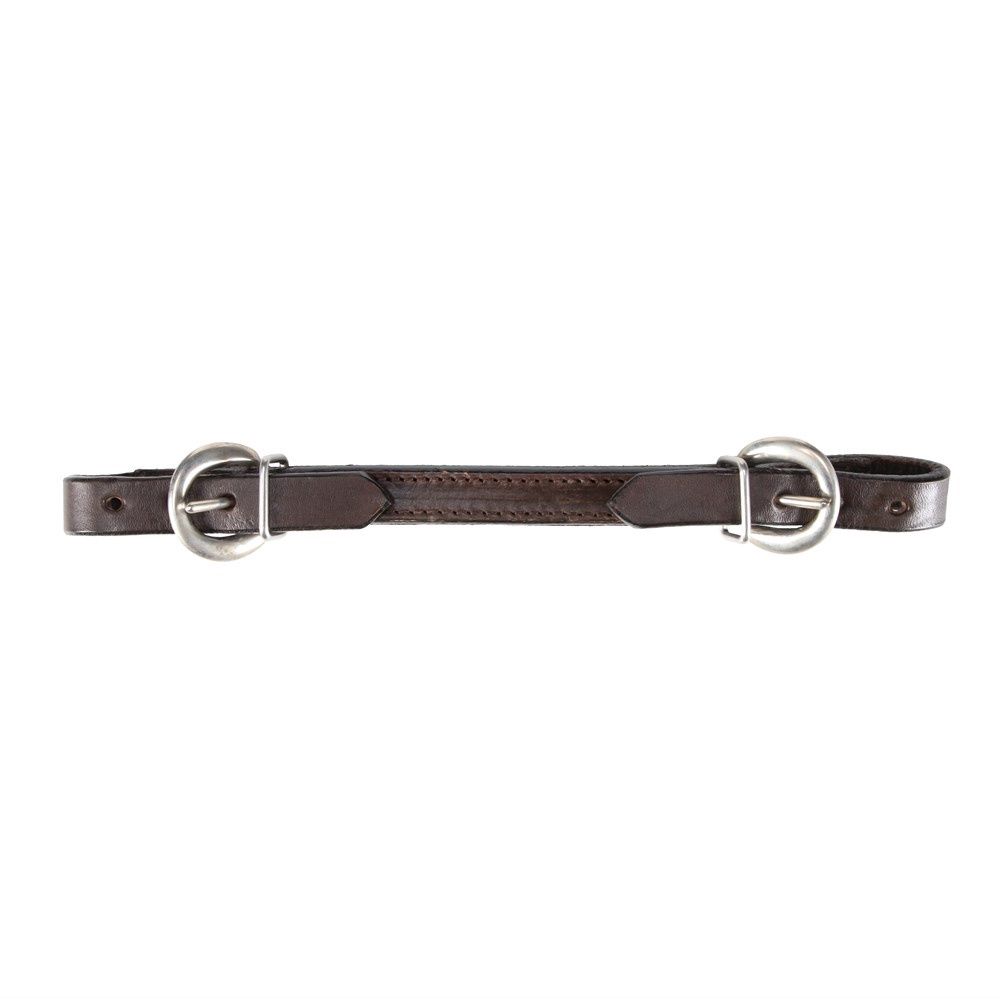 Flat Curb Strap 1/2", Colour: Chestnut