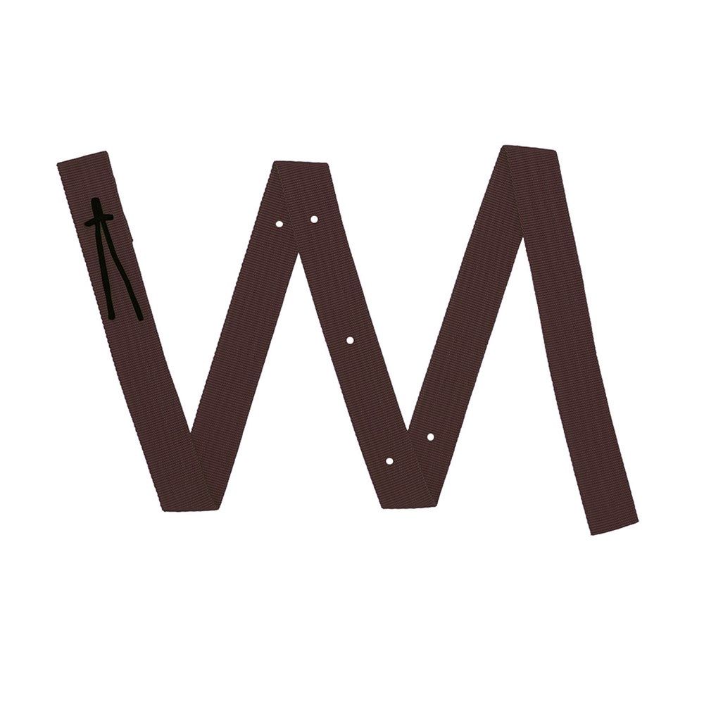 Nylon Girth Strap - nearside, Colour: Brown