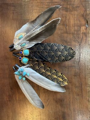 Cowboy hat faux feathers