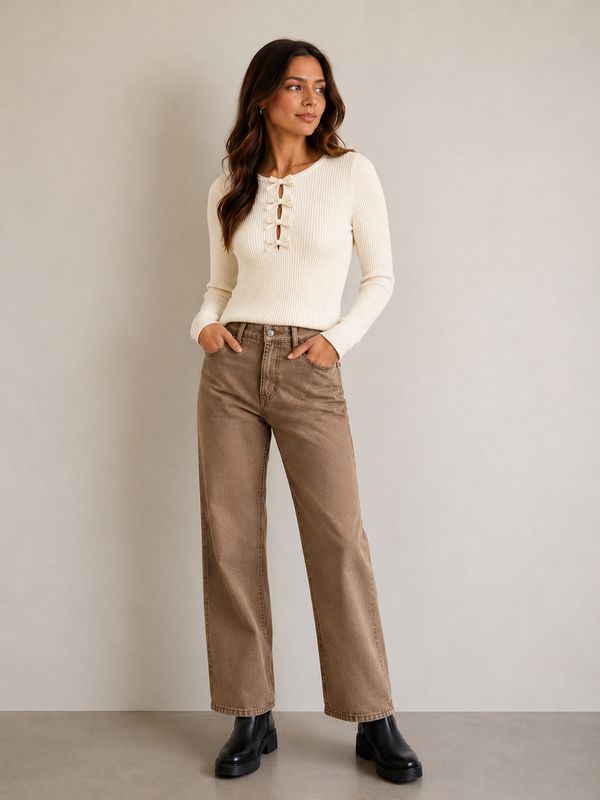 White Poetry Mahiki long sleeve cotton knit