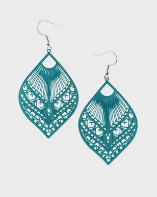 Filigree Fan drop earrings