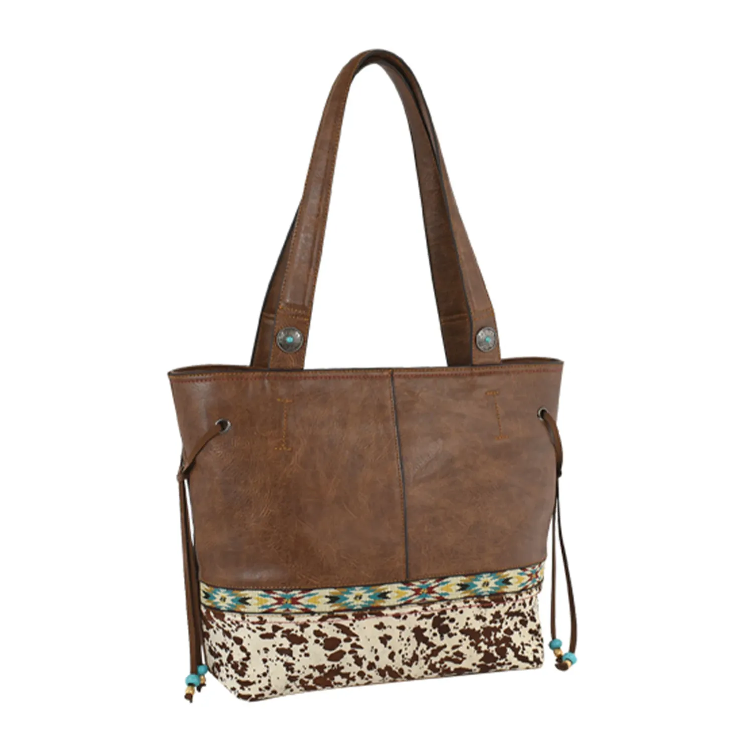 Justin tote - painted pony hair on hide