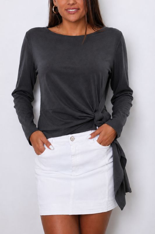 AVE the Label white denim skirt