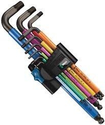 Wera Tools 950/9 Hex-Plus Multicolour HF 1 L-key set with holding function BlackLaser