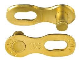 LINK - Connecting Links for 10 Speed, KMC, Ti - N GOLD MF Card,  re-usable. 6mm pin length