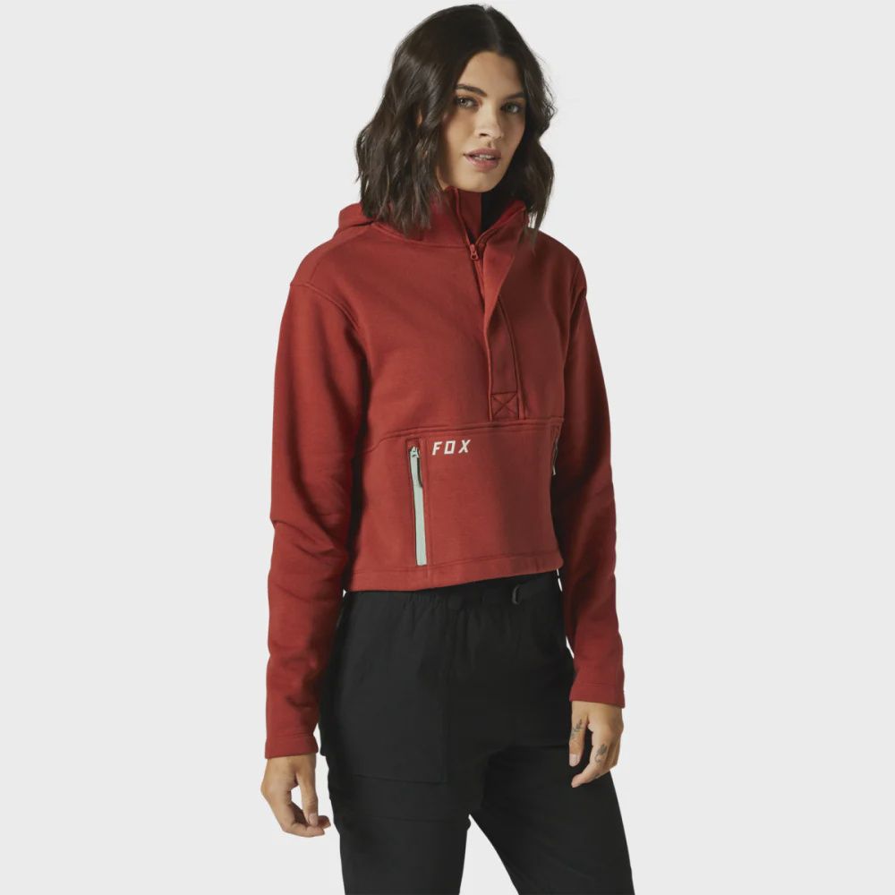 WOMAN CALIBRATE DWR ZIP FLEECE RED CLAY