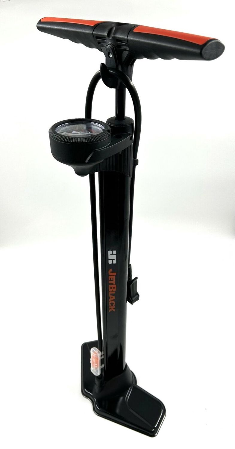 JetBlack Good Fella 2.0 Top Mounted Gauge Steel Floor Pump With Smart Head