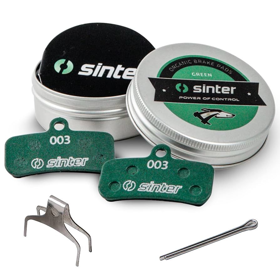 SINTER BRAKE DISC PADS - MTB premium RACE pads (extra bite), GREEN,  Shimano D type Tektro/TRP XTR BR-M9120/XT
