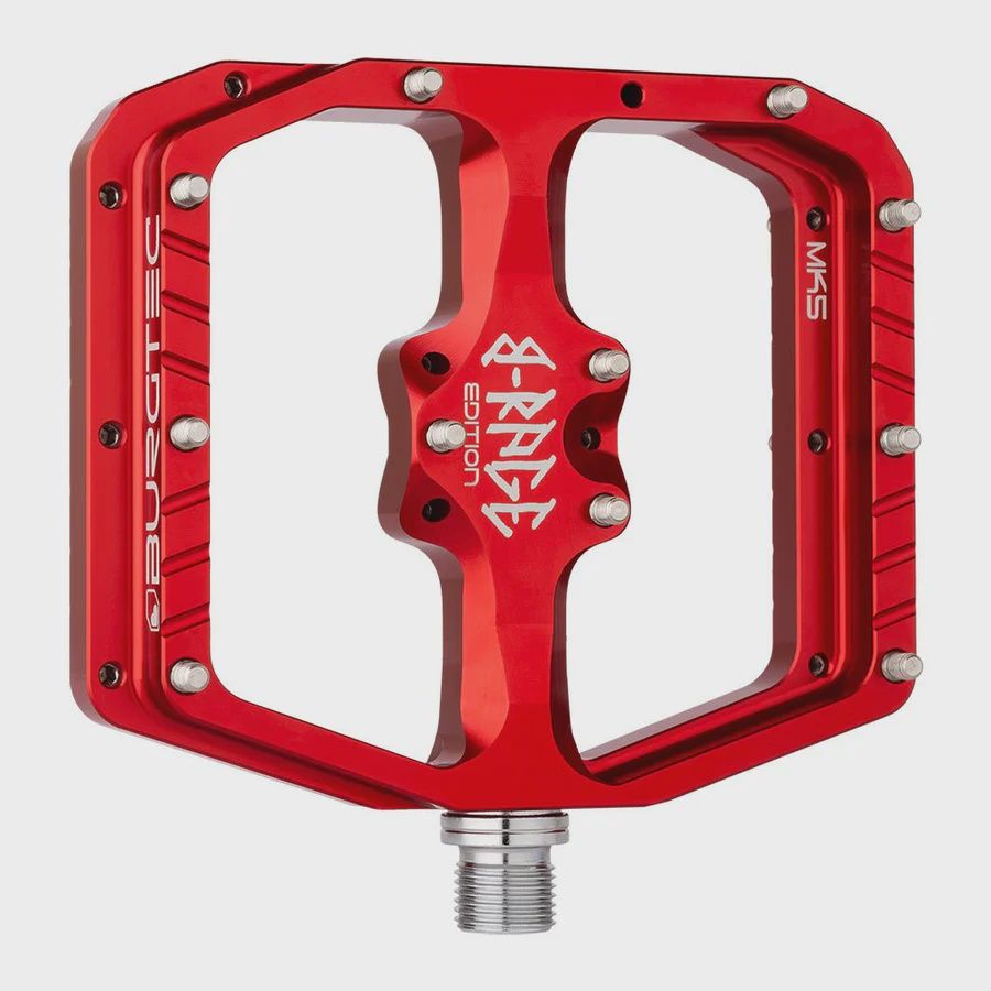 Burgtec Penthouse MK5 B-Rage Edition Steel Axle Alloy Flat Pedals