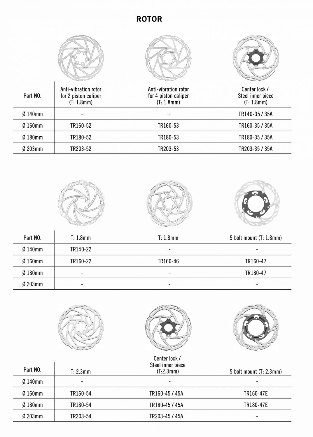 TEKTRO DISC ROTOR -203mm, T:2.3mm