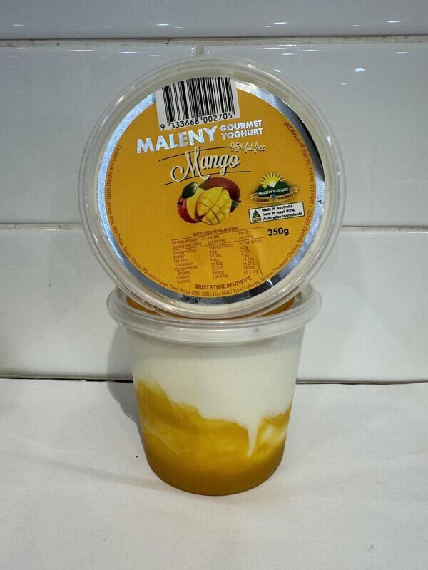 MALENY DAIRIES - Gourmet Mango Yoghurt 350G tub, Each
