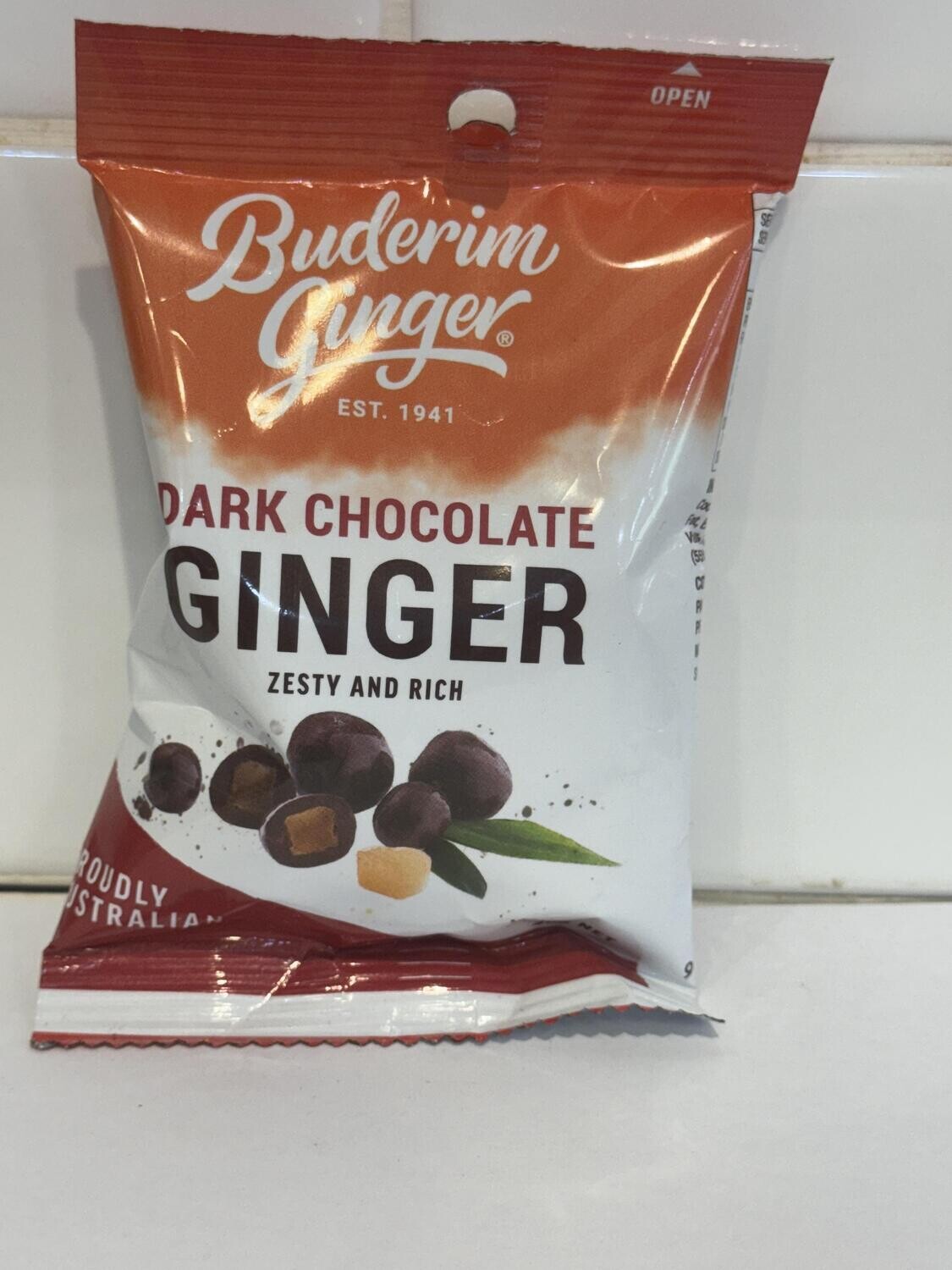 BUDERIM - Dark Chocolate Ginger 40g packet, Each