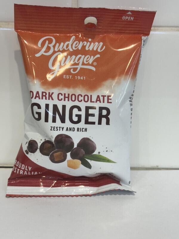 BUDERIM - Dark Chocolate Ginger 40g packet, Each